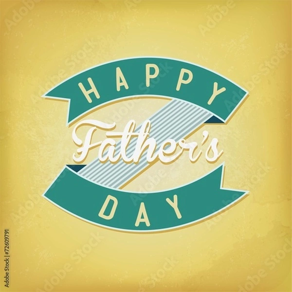 Fototapeta Happy Father's Day Typographical Background