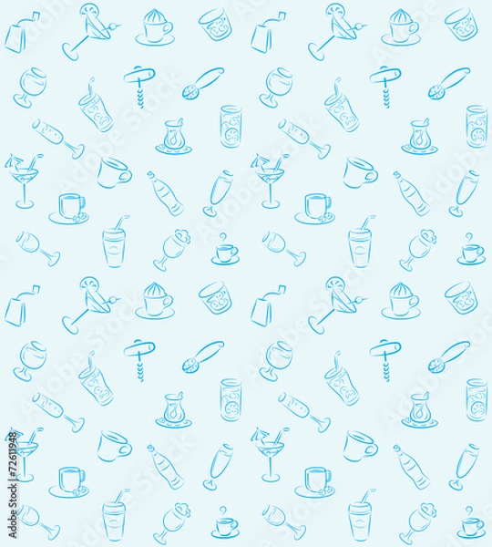 Fototapeta drinks pattern