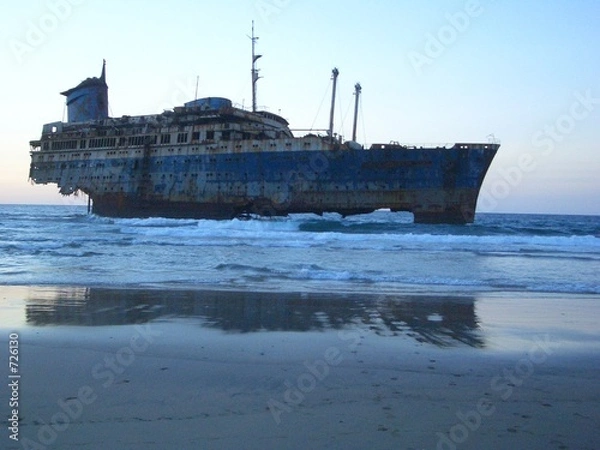Obraz wrack am strand