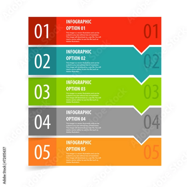 Obraz Infographics options banner steps set.