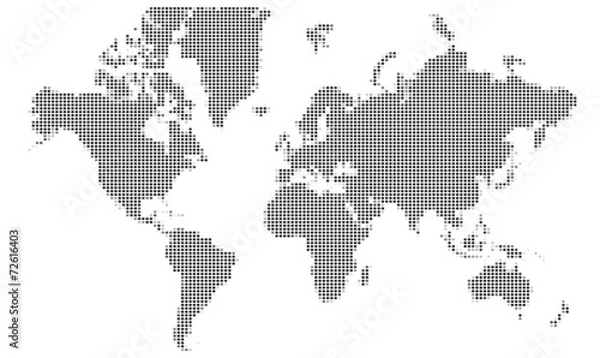 Obraz Dotted World map. Vector mosaic.