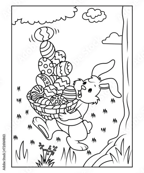 Fototapeta easter coloring page for kids