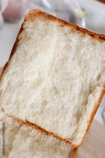 Obraz 焼きたてのパン屋の食パンの断面