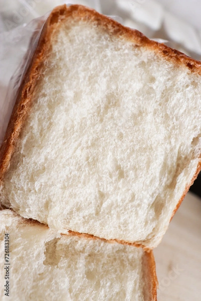 Obraz 焼きたてのパン屋の食パンの断面