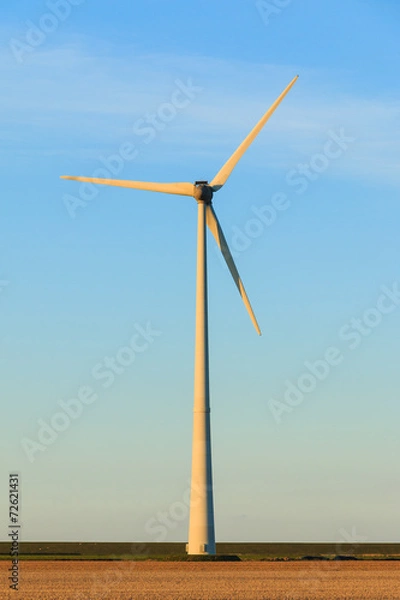 Fototapeta Windmill close up at sunset