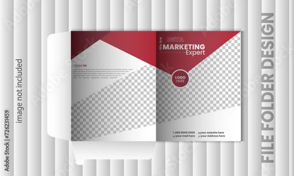 Obraz Modern and creative business file folder design template