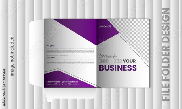 Obraz Simple and modern business file folder design template
