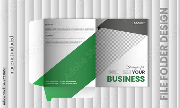 Obraz Simple and creative business file folder design template