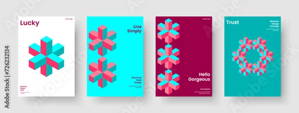 Fototapeta Abstract Business Presentation Template. Isolated Banner Design. Geometric Background Layout. Poster. Book Cover. Report. Brochure. Flyer. Portfolio. Newsletter. Advertising. Leaflet. Pamphlet