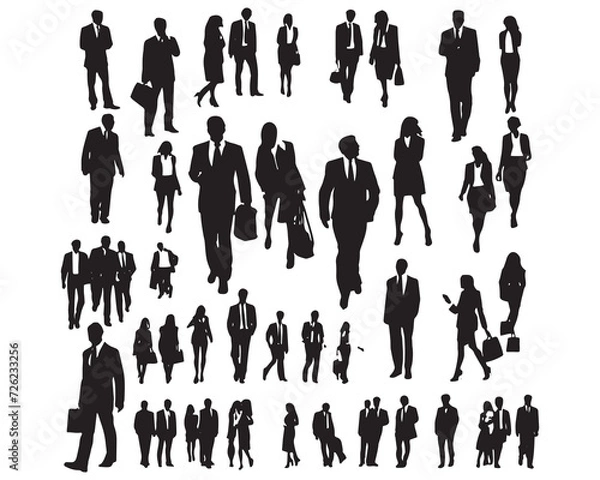 Fototapeta Men And Women Shilhoutte Vector Design Element