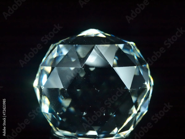 Obraz Diamond ball on black background.