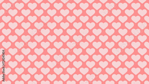 Fototapeta happy valentine's day background pink hearts on pink background Place for messages graphics for illustrations