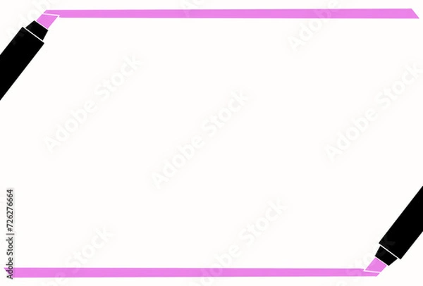 Fototapeta 蛍光ペンのフレーム