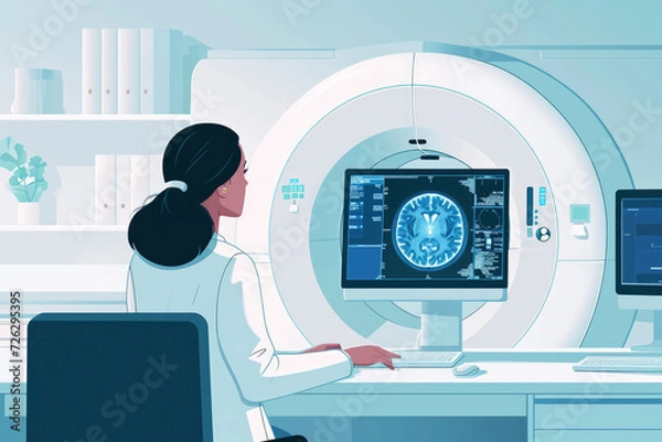 Fototapeta Radiology and Imaging Staff: Radiologic Technologists: Perform imaging procedures such as X-rays