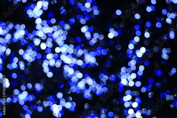 Fototapeta カメラのボケ(寒色・青系)
