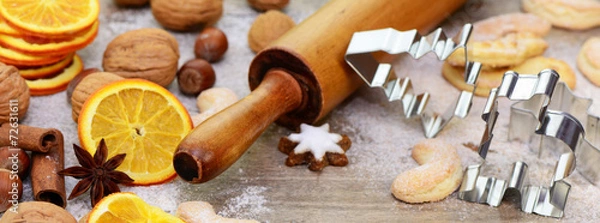 Obraz Weihnachten, Backzutaten