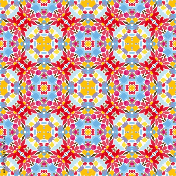 Obraz simple flower abstract batik chrismas pattern