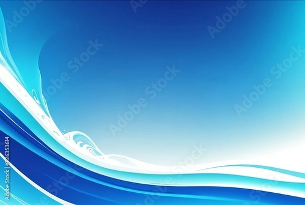 Obraz abstract blue wave vector background blue wave