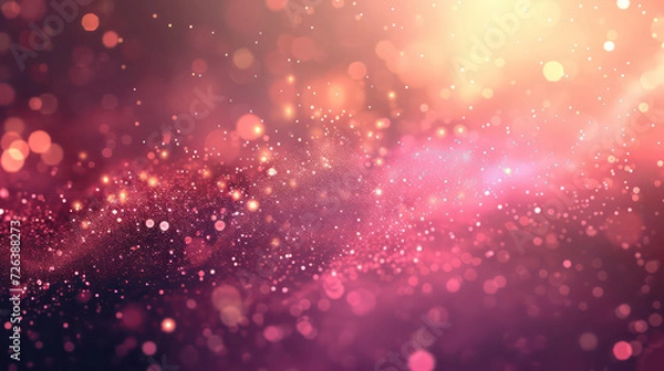 Fototapeta pink luxury glitter and bokeh particles, pink bokeh background, holiday festival background