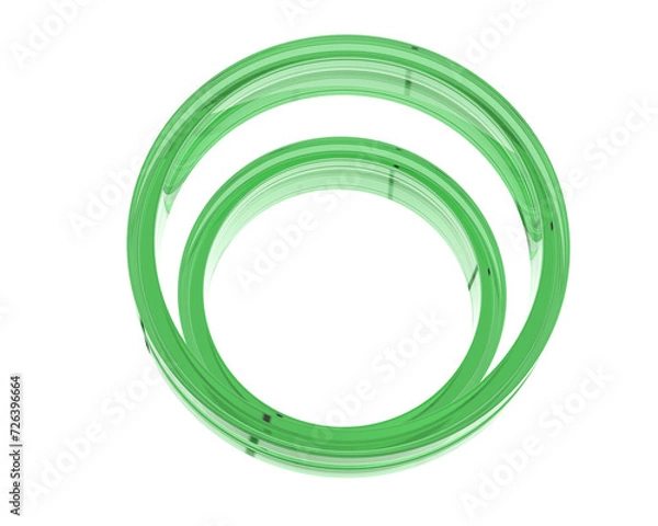 Fototapeta Jewelry isolated on background. 3d rendering - illustration