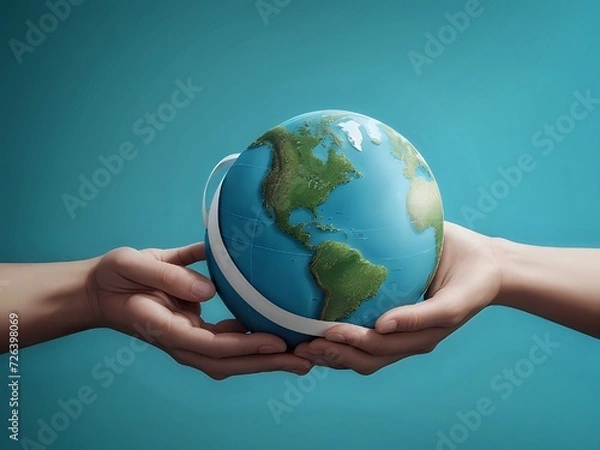 Obraz hand holding earth