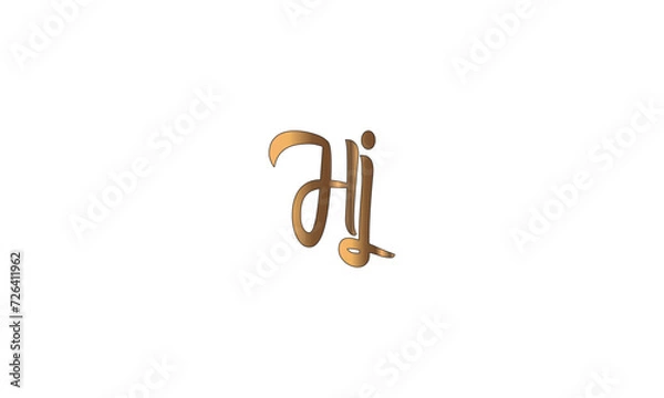 Fototapeta HJ, JH , H , J , Abstract Letters Logo Monogram	