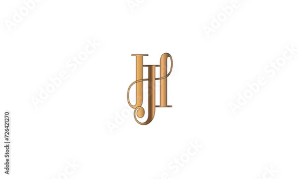 Fototapeta HJ, JH , H , J , Abstract Letters Logo Monogram	
