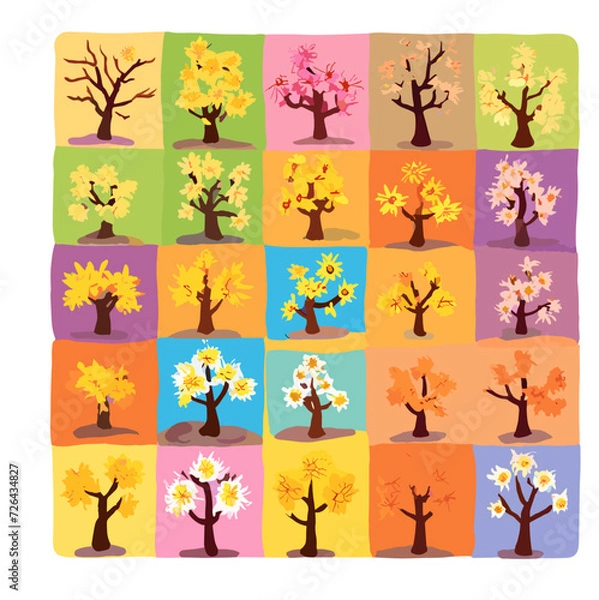 Fototapeta seamless pattern with flowers
