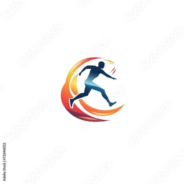 Fototapeta Dynamic Runner in Abstract Motion