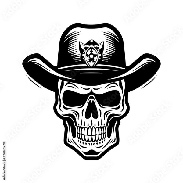 Obraz Sherif skull with hat