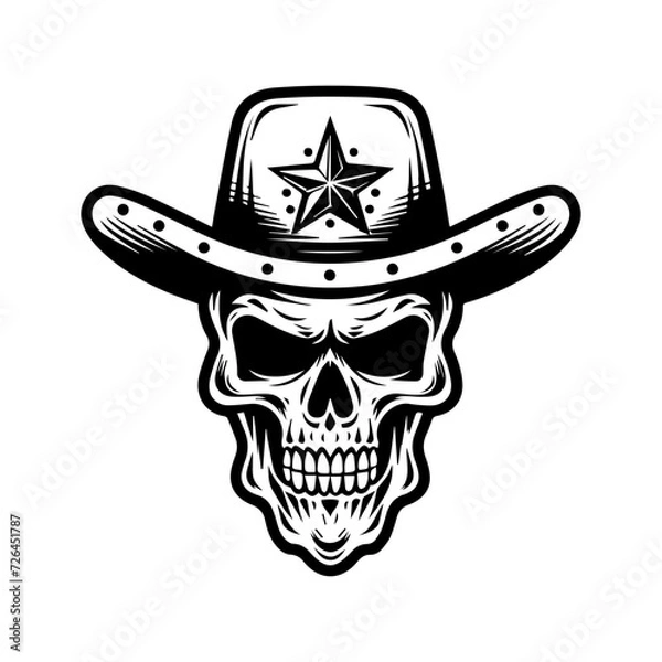 Obraz Sherif skull with hat