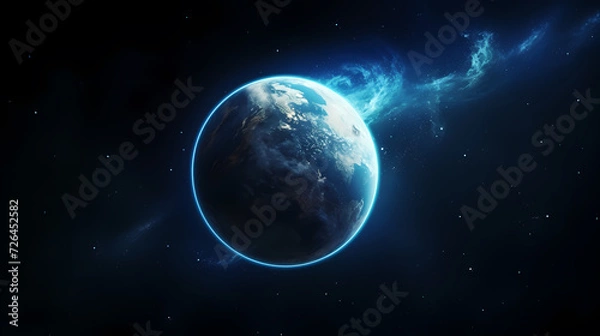 Fototapeta Space galaxy background, 3D illustration of nebulae in the universe