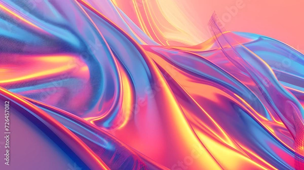 Fototapeta holographic, solid glitch, gradient