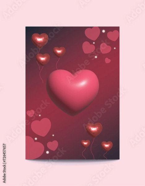 Obraz Valentine's Day background card design
