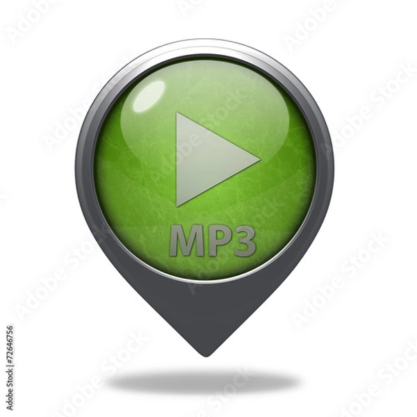 Fototapeta music pointer icon on white background