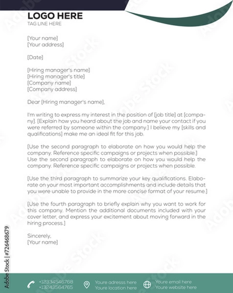 Obraz Letter head design 