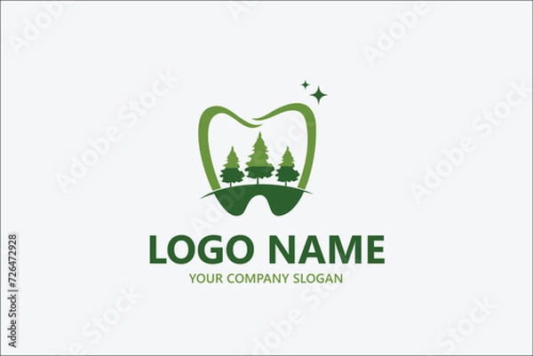 Obraz Dental Lake Mountain logo vector