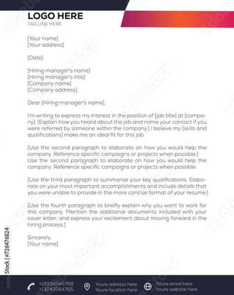 Obraz Letter head design 