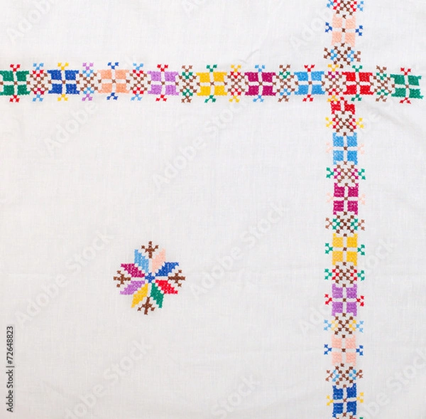 Obraz Scandinavian ornament cross-stitch pattern