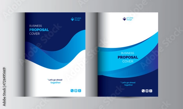 Obraz Business Proposal Catalog Cover Design Template Concepts
