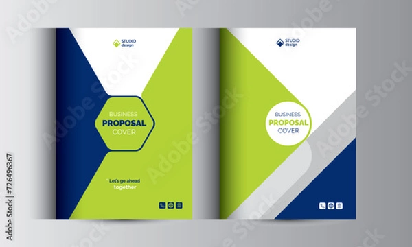 Obraz Business Proposal Catalog Cover Design Template Concepts