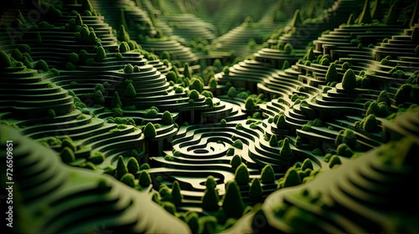 Obraz Lush Green Maze Landscape