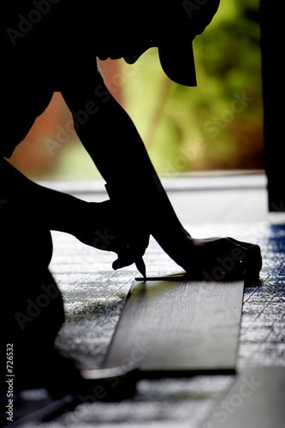 Obraz construction worker remodel (silhouette)