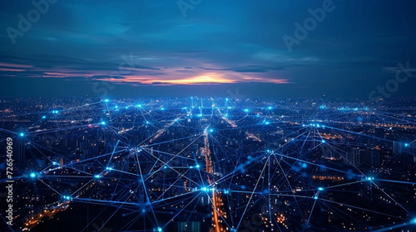 Fototapeta Edge Computing accelerates real-time data processing, cutting latency. Benefits: speed, efficiency. Challenges: security, device variety, system consistency.