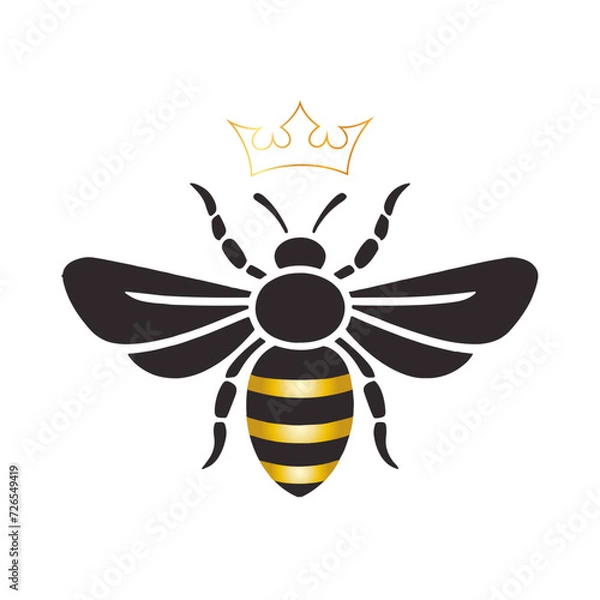 Obraz Queen bee logo vector