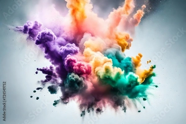 Obraz abstract powder colorful background