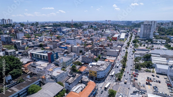 Fototapeta Aerial view of the city of Diadema, Sao Paulo, Brazil.