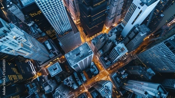 Fototapeta City birdview