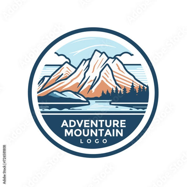 Obraz Aventure Mountain Logo Illustration