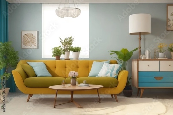 Fototapeta interior sofa furniture home living